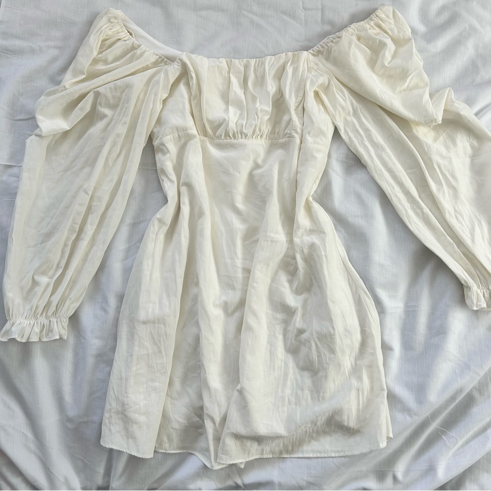 Elegant Off-Shoulder White Dress
